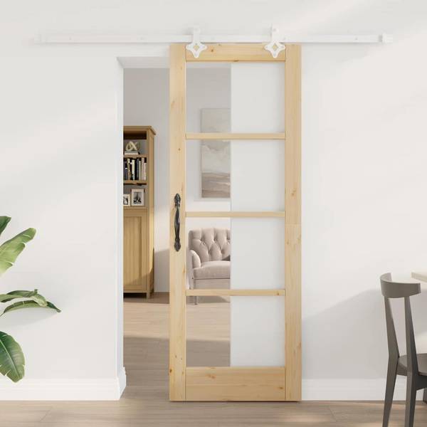 Porte coulissante 3045043-5 Bois - Blanc - Largeur : 73 cm