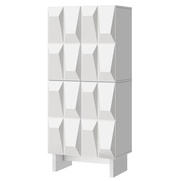 Schuhschrank Eurynom Ⅰ Weiß - Holzwerkstoff - 61 x 136 x 34 cm