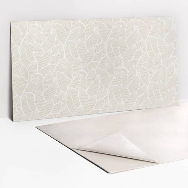 Selbstklebendes Wandpaneel Blätter Braun - Polyester PVC - 100 x 50 x 0 cm