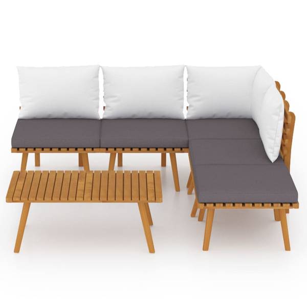 Garten Lounge Set 3087025 (6-teilig) Braun - Polyester - Akazie - 55 x 35 x 90 cm
