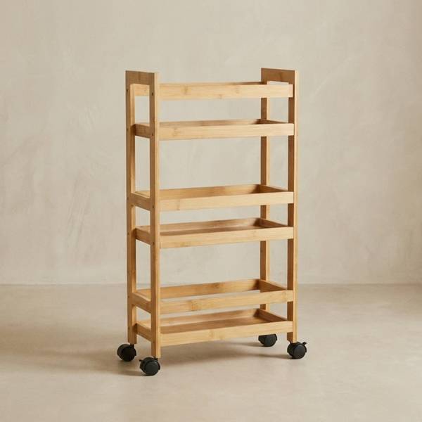 Badezimmerregal KLUK Beige - Bambus - 15 x 76 x 38 cm