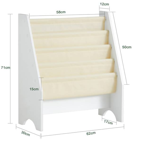 Kinderregal FRG225-W Weiß - Holzwerkstoff - 62 x 71 x 29 cm