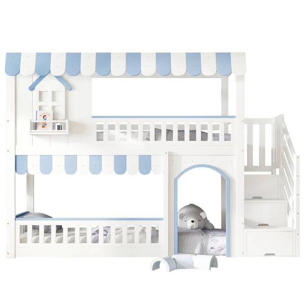 Stockbett K-1749 Weiß - Holzwerkstoff - 104 x 170 x 253 cm