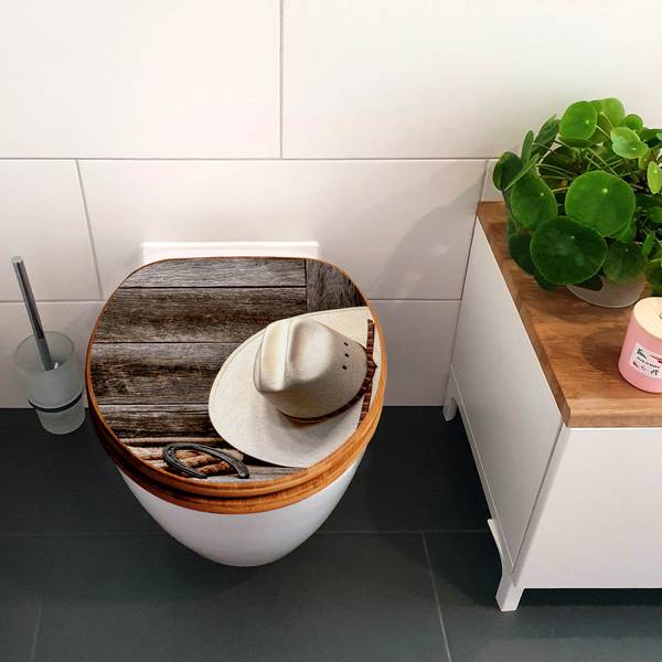WC-Sitz mit Absenkautomatik Linedance Se Braun - Bambus - Holzwerkstoff - 38 x 5 x 49 cm