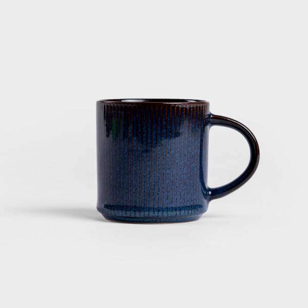 Becher CASPER 4er-Set Blau - Keramik - 9 x 9 x 9 cm