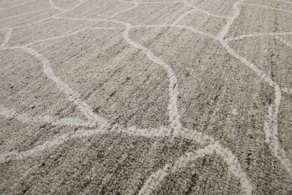 Kurzflorteppich Hamptons FORTYONE Grau - Wolle - 180 x 2 x 180 cm
