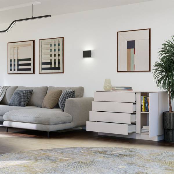 Kommode Linus Beige - Holzwerkstoff - 125 x 84 x 40 cm