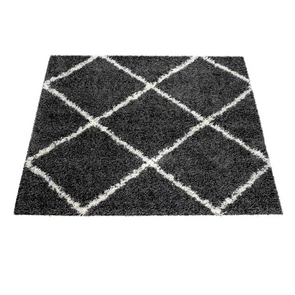 Hochflor-Teppich Kalmar 441 Anthrazit - 160 x 160 cm