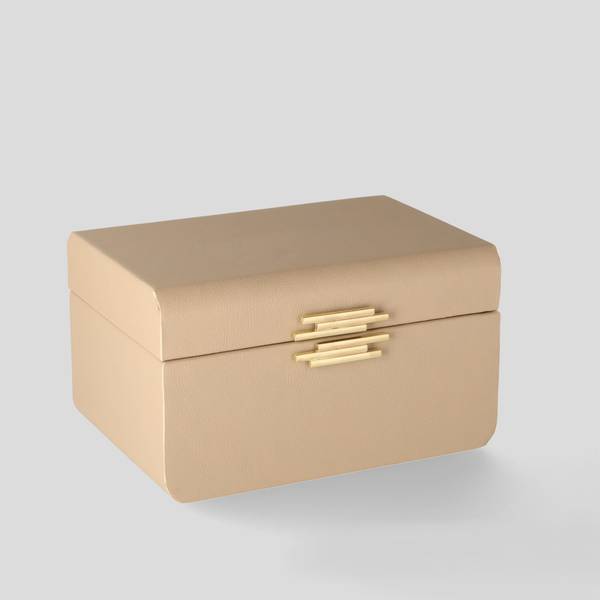 Schmuckkästchen Correna Beige - Kunststoff - 23 x 14 x 16 cm