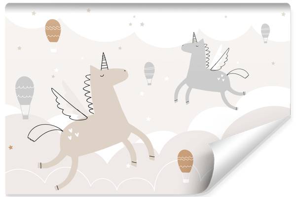 Vlies-Fotobehang EENHOORNIGE Ballonnen 400 x 280 x 280 cm