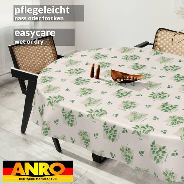 Wachstuchtischdecke Botanic Kräuter Tiefe: 180 cm