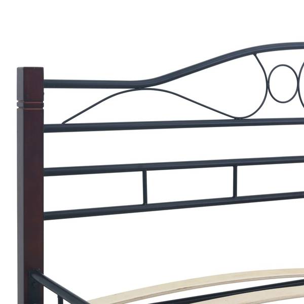Bedframe 3001489 zwart - plaatmateriaal op houtbasis - metaal - 127 x 85 x 210 cm