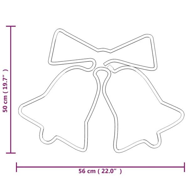 Weihnachtsdeko 3154279 2er Set Metall - Kunststoff - 56 x 1 x 50 cm