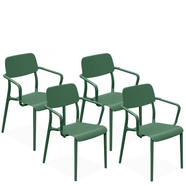 Gartenstühle GALIO B 4er Set Grün - 4er Set
