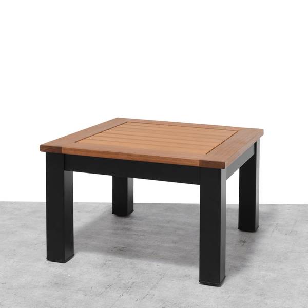 Loungegarnitur JULIAN 2 Schwarz - Grau - Metall - Holz teilmassiv - 139 x 73 x 77 cm
