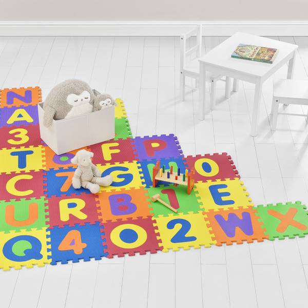 Kinder Puzzlematte Kim 36-teilig Kunststoff - 189 x 1 x 189 cm