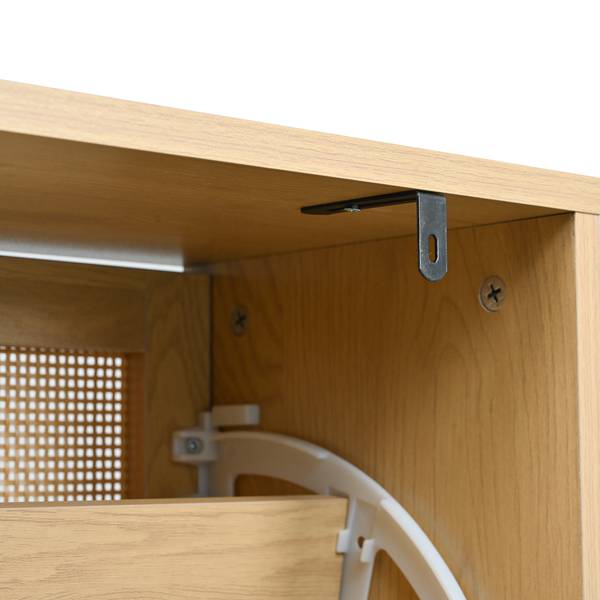 Buffet commode Coeus Ⅲ Marron - Pin - Acier - 25 x 90 x 100 cm