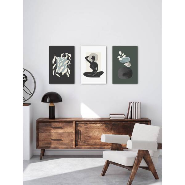 Tableau mural feuillage Marron - Verre acrylique - 97 x 65 x 4 cm