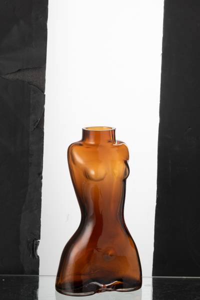 Vase BLK COGNAC Braun - Glas - 9 x 25 x 14 cm