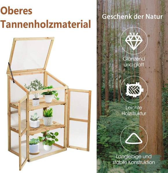 Houten broeikas SF6340NL bruin - plaatmateriaal op houtbasis - 45 x 100 x 60 cm