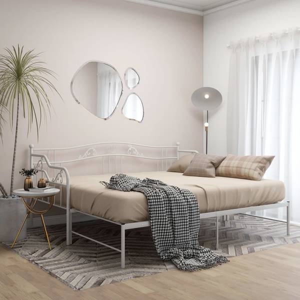 Schlafsofa 3007559 Weiß - Metall - 95 x 92 x 206 cm