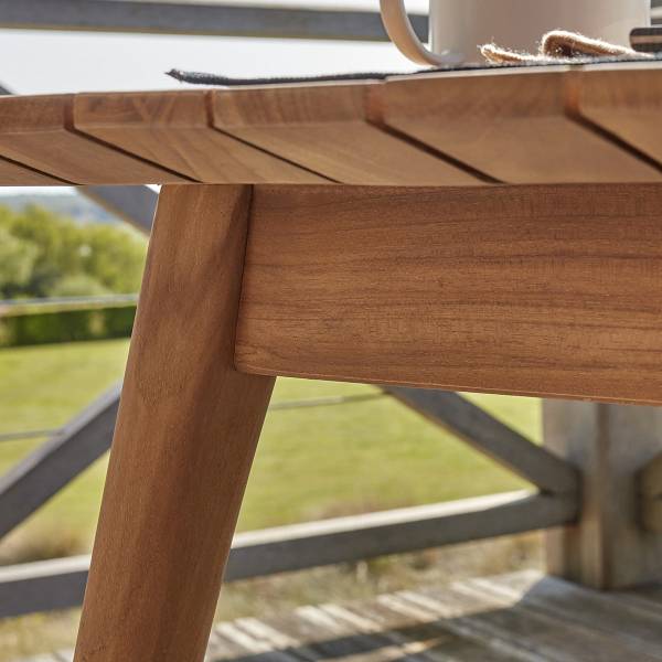 Gartentisch APRIL Beige - Massivholz - 150 x 75 x 90 cm