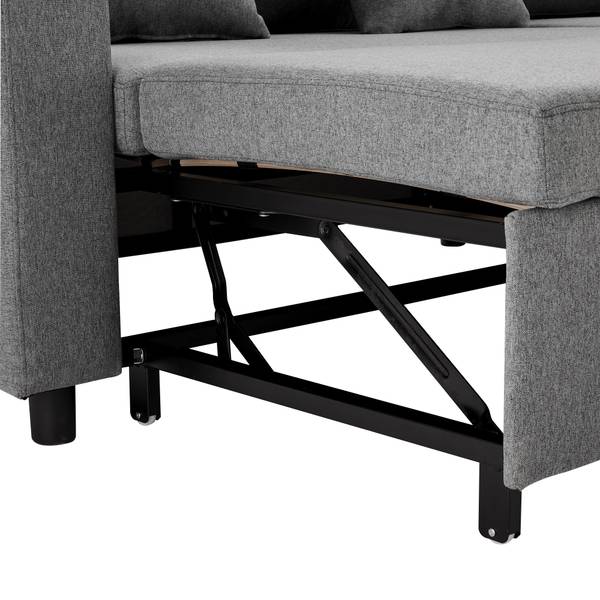 3-Sitzer-Sofa Mixed Grau - Textil - 143 x 83 x 220 cm