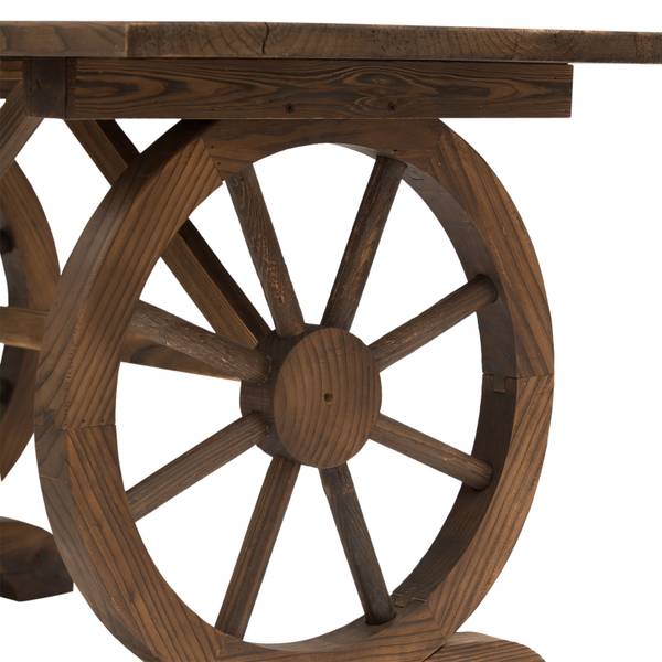 Gartentisch 84B-361 Braun - Massivholz - 60 x 65 x 110 cm