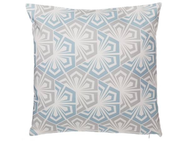 Dekokissen PRIMROSE 2-tlg Blau - Grau - Weiß - Textil - 45 x 12 x 45 cm
