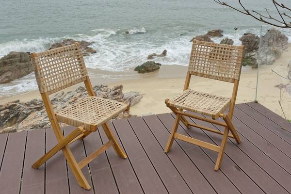 Gartenstühle CURITIBA 2er Set Braun - Massivholz - 48 x 85 x 54 cm