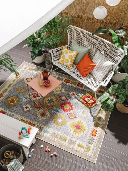 In-/Outdoorteppich Noelia Polypropylen - 120 x 1 x 170 cm