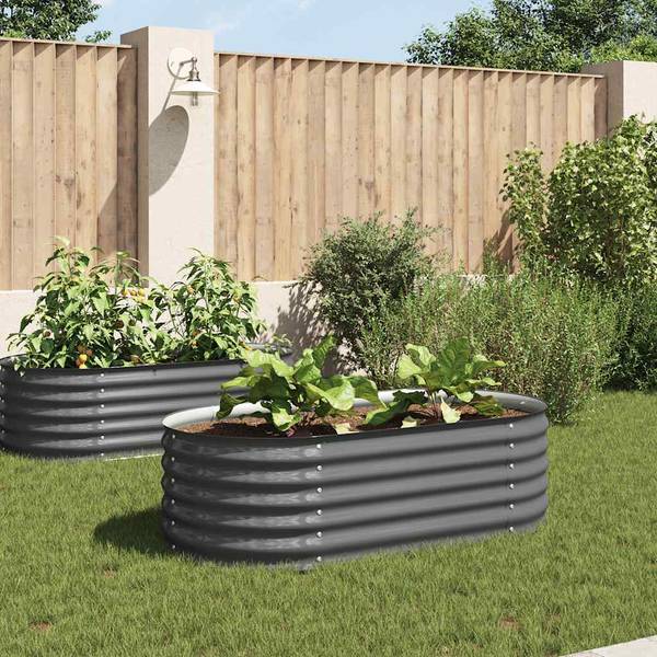 Hochbeet für Garten BLUMO Grau - 160 x 44 cm