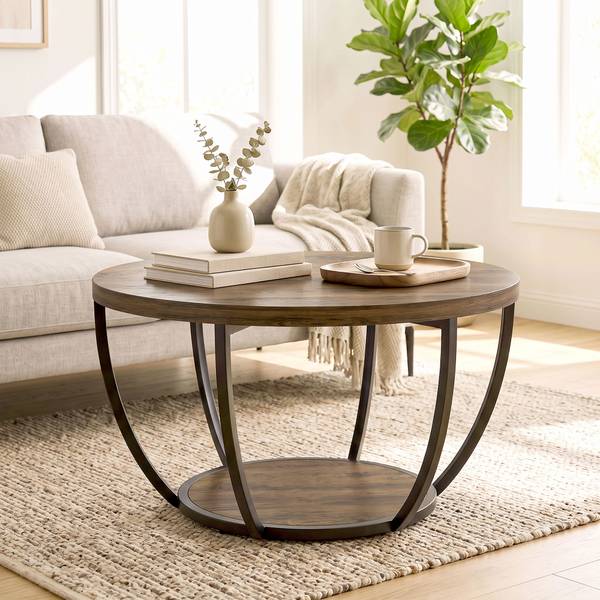 Couchtisch 83B-870V00BN Braun - Eisen - 80 x 44 x 80 cm