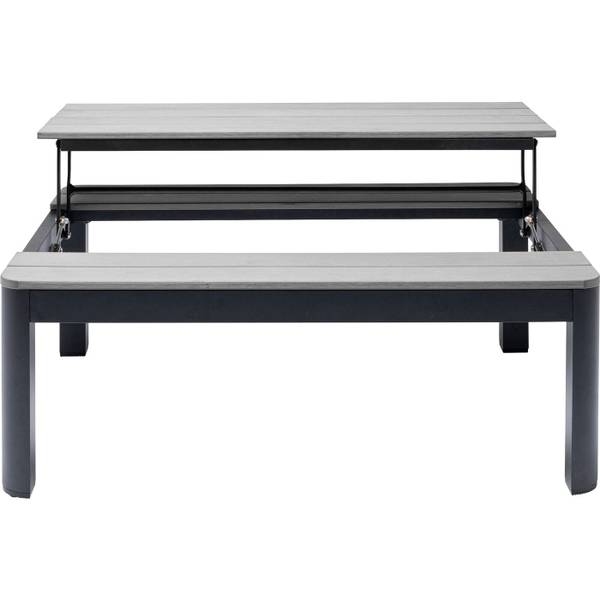 Table basse de jardin Holiday Gris - Métal - 71 x 33 x 90 cm