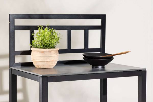 Buitenkeuken Alicante zwart - metaal - 60 x 128 x 90 cm