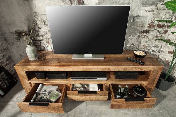 TV-Board IRON CRAFT Braun - Mango - 170 x 45 x 45 cm