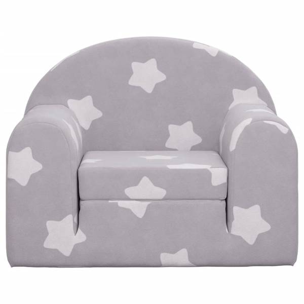 Kindersofa 3032493 Hellgrau - Weiß - 52 x 40 x 90 cm