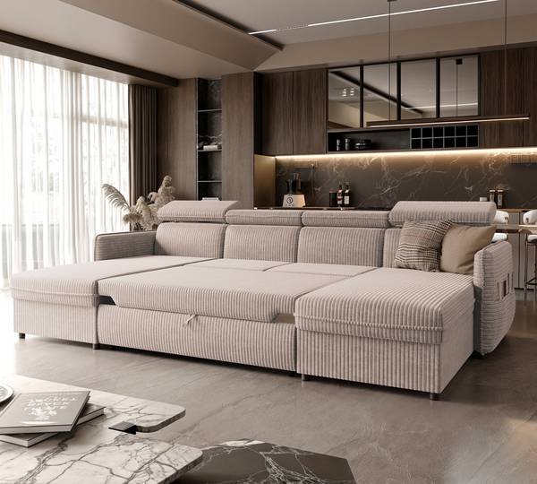 Ecksofa BENI U-Form Beige