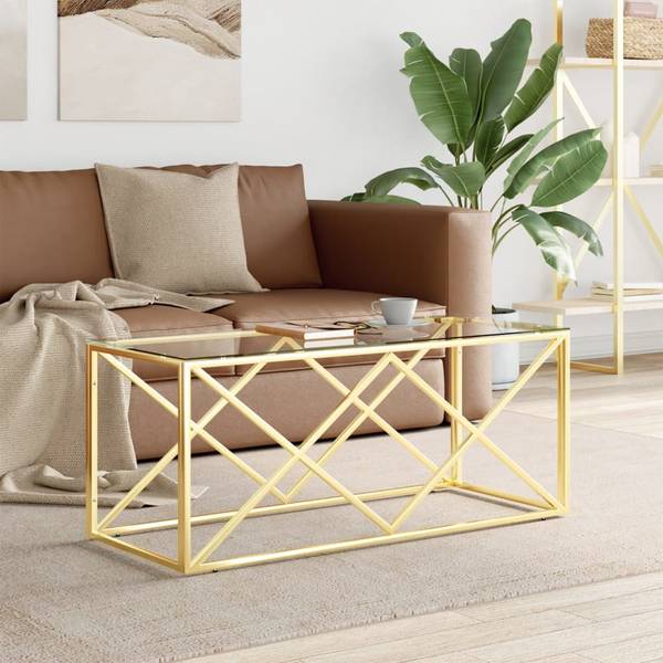 Couchtisch 3017577 Gold - Edelstahl - 110 x 45 x 45 cm