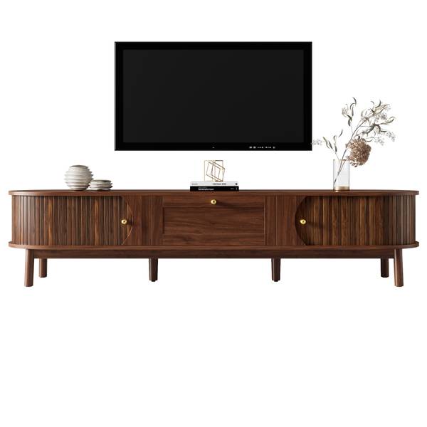 TV-meubel Coeus Ⅵ bruin - plaatmateriaal op houtbasis - 40 x 38 x 170 cm