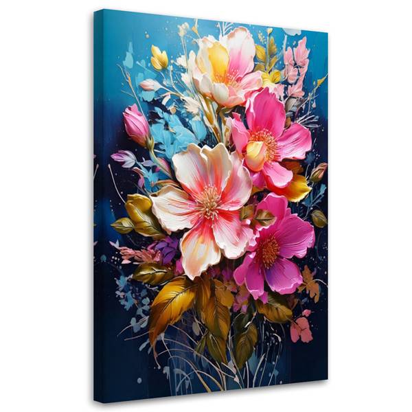 Tableau déco Fleurs Bouquet 60 x 90 cm