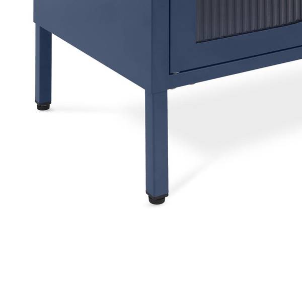 Nischenregal LUKA Blau - Stahl - 35 x 90 x 80 cm