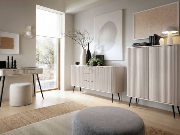 Schminktisch VIVA Beige - Schwarz