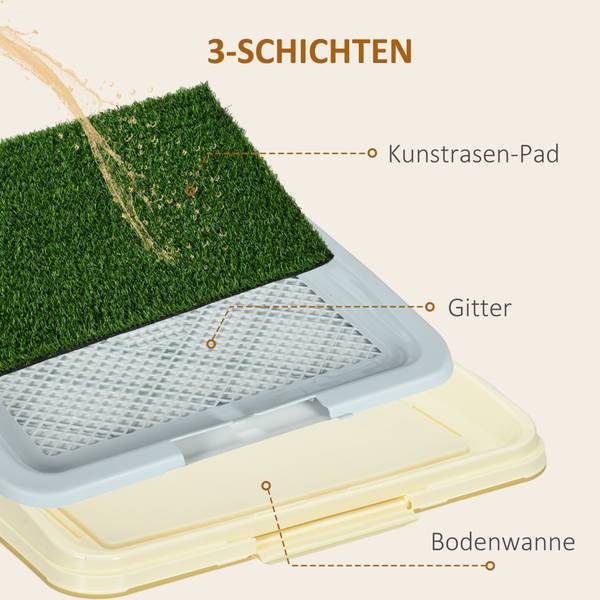 Hundetoilette D07-045V01LB Grün - Kunststoff - 49 x 6 x 63 cm