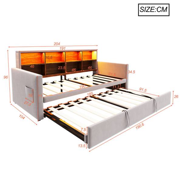 Sofabett Oneiros Ⅲ Hellgrau