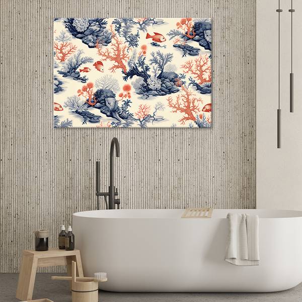 Canvas schilderij Koraal 100 x 70 cm