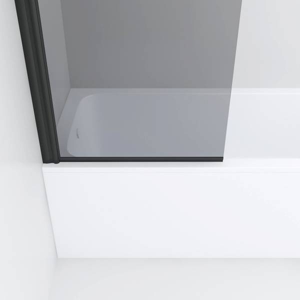 Badewannenaufsatz Schwarz - Glas - 70 x 140 x 0 cm