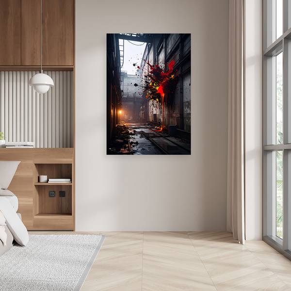 Wandbild Abstrakte Motive Grau - Polyester - 20 x 30 x 3 cm