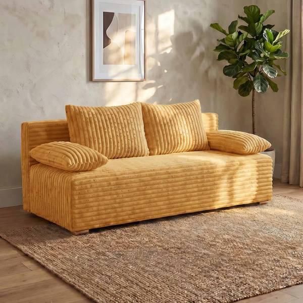 Schlafsofa Lunera Prima 2 Bettfunktion Gelb - Liegefläche Breite: 140 cm