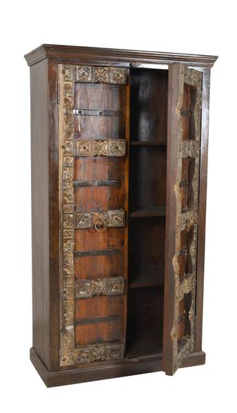 ALMIRAH Schrank Braun - Massivholz - 100 x 180 x 45 cm